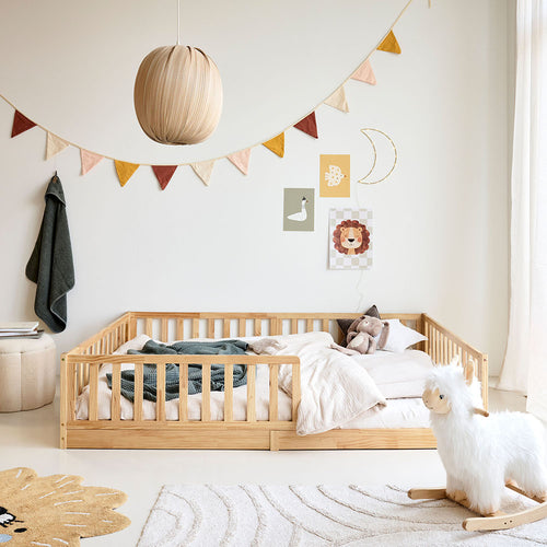 Petite Amélie Montessori vloerbed Nid - 140x200cm - Naturel - vtwonen shop