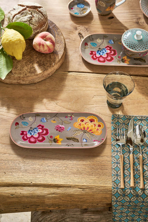 Pip Studio Serveerschaal - Blooming Tales - Khaki - 16cm