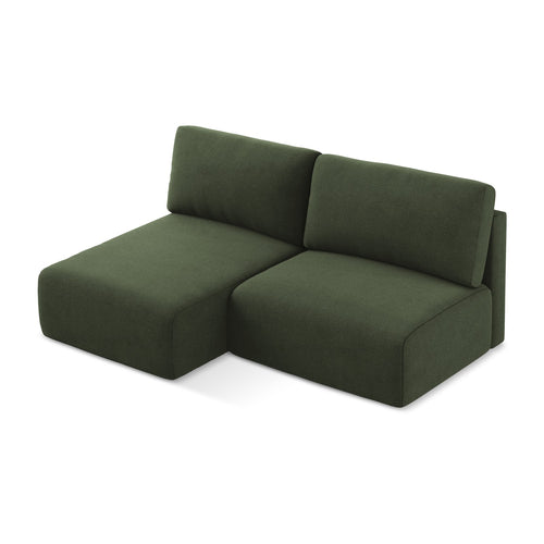 LaMiaSofa hoekbank links Ostia - textuurstof - olijf - 210x149x79
