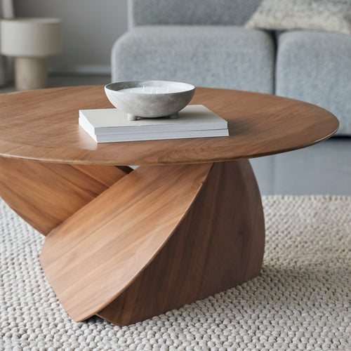 Tikamoon Salontafel in massief teak, groot model - Naturel - vtwonen shop