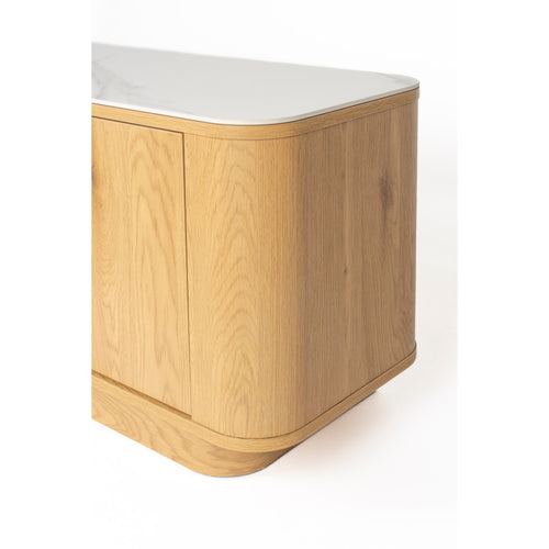 Housecraft Living Almira Dressoir Laag 180 cm Hout/ Marmerlook Naturel