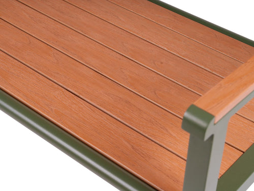 MaximaVida aluminium tuinbank Bermuda 120 cm olijfgroen