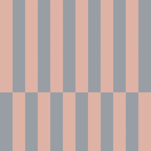 ESTAhome behang strepen roze en blauw - 50 x 900 cm - 132155
