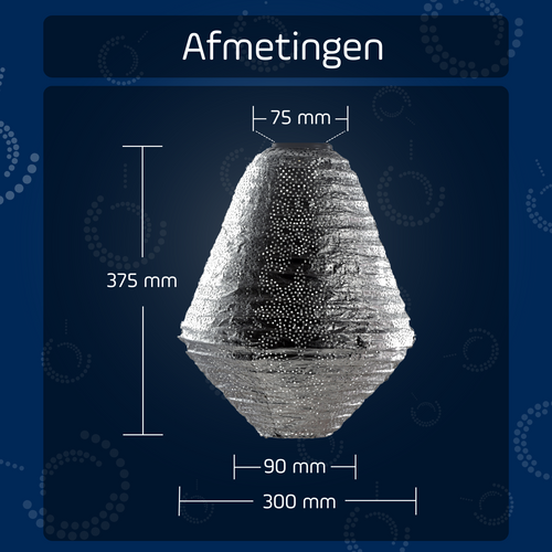 Lumiz solar lampion - marrakesh can - 30 cm - zilver - vtwonen shop