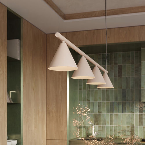Sollux Lighting Kroonluchter NOX 4L taupe - 122x14x215cm