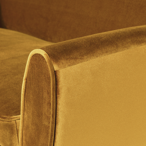 WOOOD 2-zits bank Rocco - Velvet - Oker - 75x187x82