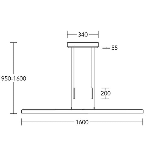 Herzblut hanglamp Leonora - 1 lichts - 160  x  160   cm - mat-chroom - vtwonen shop