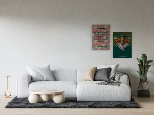 Canvas 60x40 Afdruk Frida Geometrisch