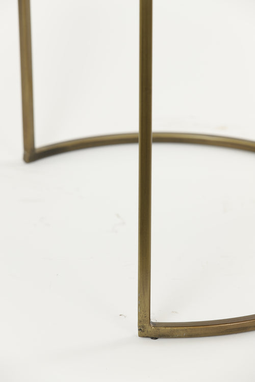 Light & Living bijzettafel SOBRINA - Ø50x52cm - zwart - Set van 2