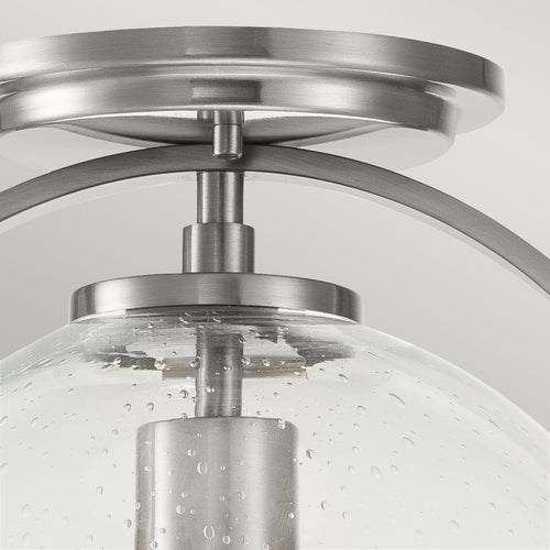 Elstead Hinkley Somerset Globe Plafondlamp Geborsteld Nikkel