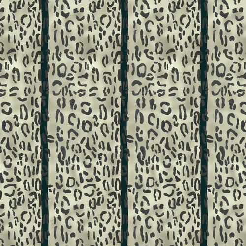 Behang Leopard print green