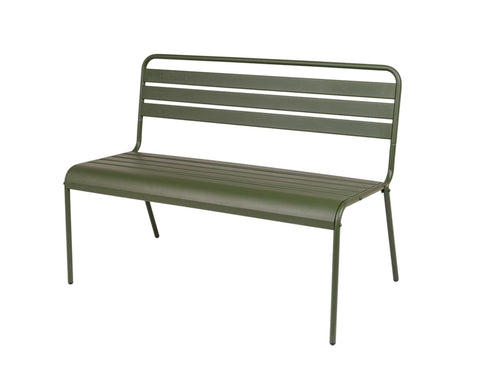 MaximaVida metalen tuinbank Max 120 cm olijfgroen
