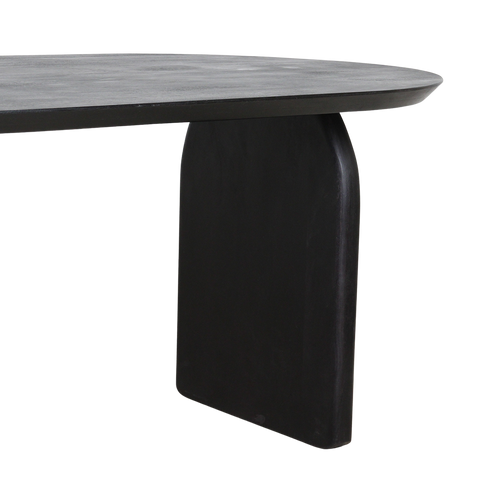 Raw materials eettafel Bullnose dicht - zwart - 180 cm - vtwonen shop