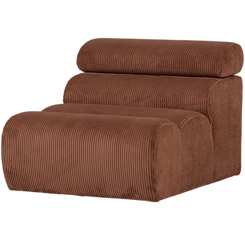 WOOOD 1-zits element bank Novi - Ribstof - Terra - 86x82x113