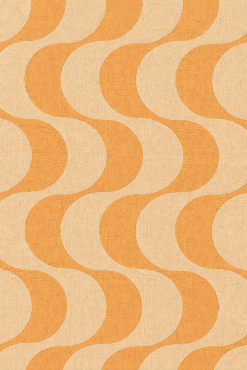 SWIRL - plaid 140x180 cm - golvend motief - Chai Tea - geel, beige