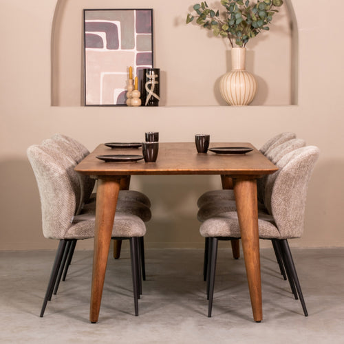 LABEL51 Eettafel Fly - Bruin Mangohout - 220x100x76cm
