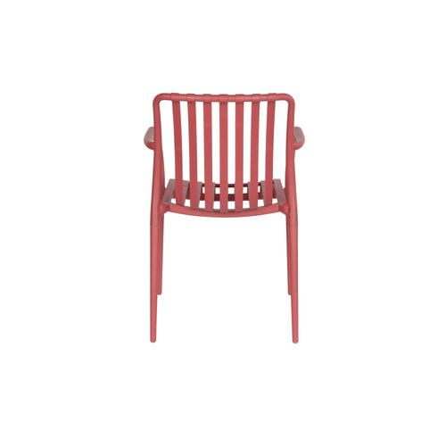 Housecraft Living Amae Tuinstoel Armleuning Kunststof Rood - Set van 4