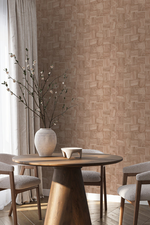 Origin Wallcoverings behang sloophout motief terracotta roze - 50 x 900 cm - 347931 - vtwonen shop