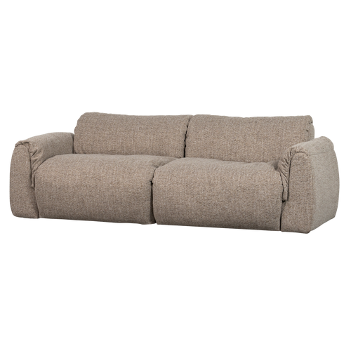 WOOOD 2-zits bank Baggy - Geweven Stof - Bruin Melange - 81x228x102 - vtwonen shop