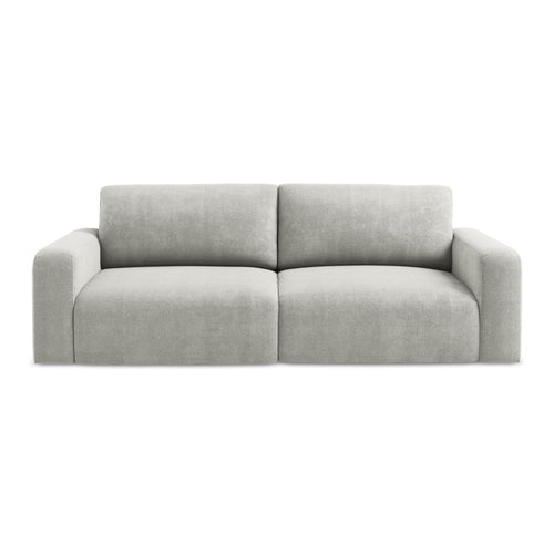 LaMiaSofa 3-zits slaapbank Ostia - chenille stof - lichtgrijs - 244x102x79