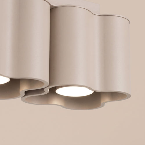 Sollux Lighting Plafondlamp OVIO 2 taupe GU10 - 24,5x12x12cm