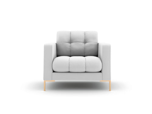 Cosmopolitan Design Fauteuil Bali structurele stof, lichtgrijs - 96x87x75cm