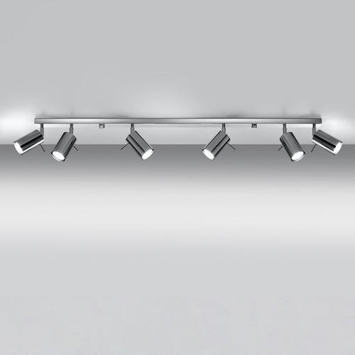 Sollux Lighting Plafondlamp RING 6L chroom - 118x6x16cm