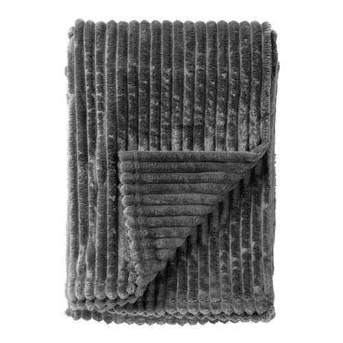 Dutch Decor - VOORDEELSET - 3-delig - Mart & Marthy - 2 sierkussens 45x45 cm - 1 plaid 140x180 cm - antraciet - vtwonen shop