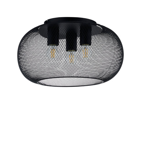 Lighto | Moderne plafonnière zwart 3-lichts | Senna