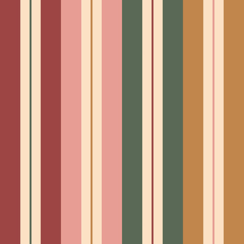 ESTAhome behang strepen roze, bruin, groen en bordeaux rood - 50 x 900 cm - 132039