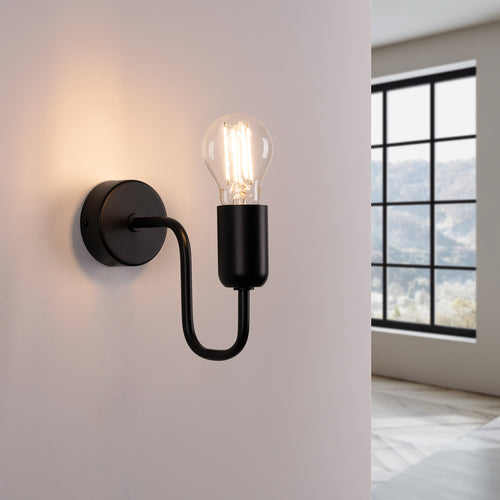 Sollux Lighting Wandlamp VECTOR zwart - 8,5x15,5x20cm