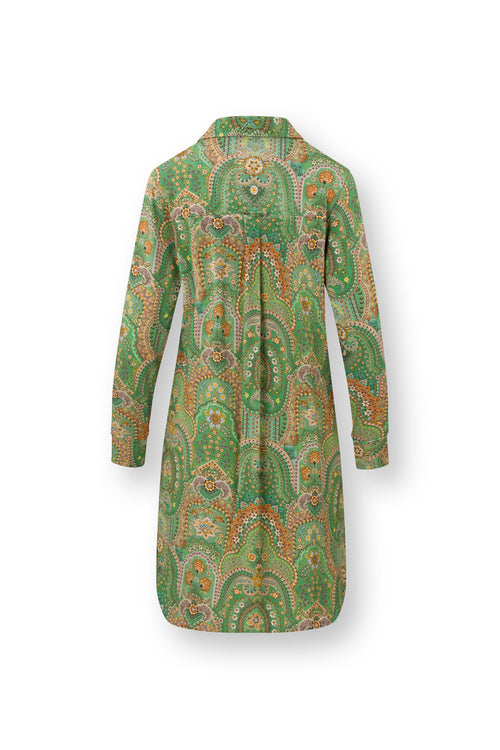 Pip Studio - Daaltje Nachthemd Lange Mouw Dames - Jabali - Groen - S - vtwonen shop