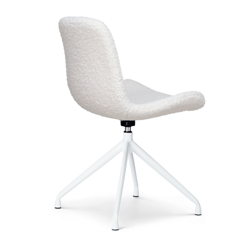 Nolon Nola-Fé Draaibare Eetkamerstoelen Set van 2 Teddy Wit - Zwart - vtwonen shop