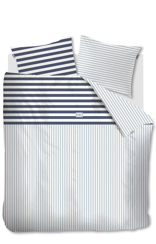 Riviera Maison Harbour dekbedovertrek - Tweepersoons - 200x200/220 - Blauw - vtwonen shop