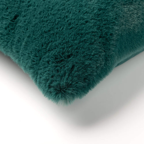 ZAYA - sierkussen 45x45 cm - bontlook - effen kleur - Bayberry - groen