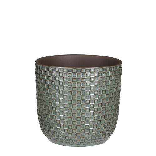 Mica Decorations Daan Bloempot - H18 x Ø19 cm - Groen