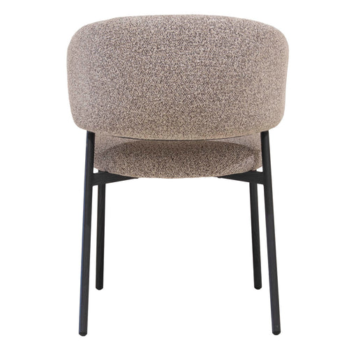 Giga Meubel Eetkamerstoel Feya - Taupe/Zwart - 51x53x81cm - Set van 2