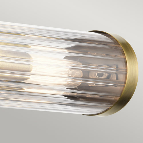 Elstead Kichler Azores Badkamer Wandlamp Natuurlijk Messing, IP44