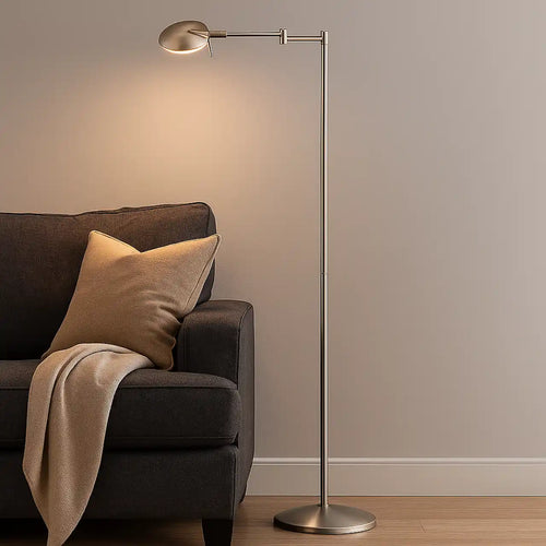 Freelight vloerlamp Piattino - 1 lichts - 25  x 120   cm - mat chroom - vtwonen shop