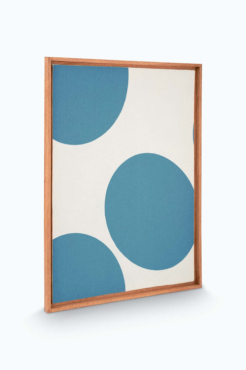 vtwonen - Wanddecoratie - Stippen - Hout - Lichtblauw - 60x80cm