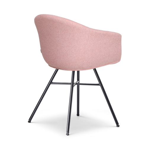 Nolon Noa-Otis Eetkamerstoelen Set van 2 - Zacht Roze - Zwarte Poten - vtwonen shop