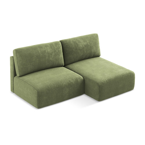 LaMiaSofa hoekbank rechts Ostia - chenille stof - groente - 210x149x79