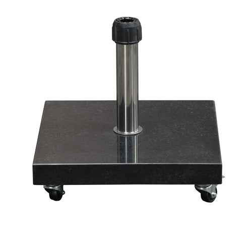 Garden Impressions stokparasol Lotus zwart Ø300 cm met 40kg Eureka voet en hoes