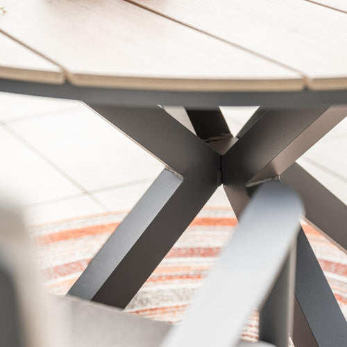 Garden Impressions tuinset Dane - Tulli - donker grijs - Ø148x75 cm - 6-delig