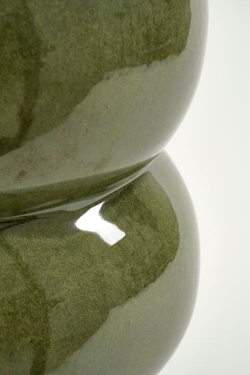 Mica Decorations  Vendi Bijzettafel - H44 x Ø32 cm - Keramiek - Donkergroen - vtwonen shop