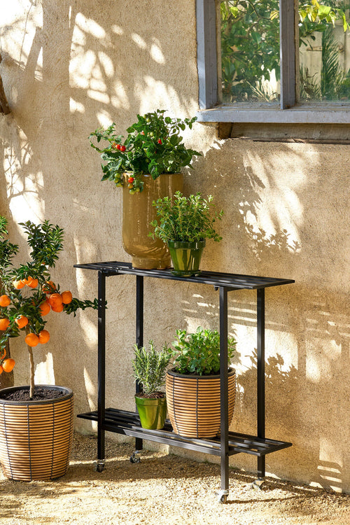 Mica Decorations Durban Bloempot Buiten - Set van 3 - H36 x Ø40 cm - Gerecycled Plastic - Bruin - vtwonen shop