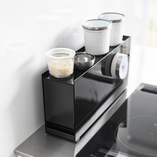 Yamazaki Tower Kruidenrek compact uitschuifbaar - Zwart