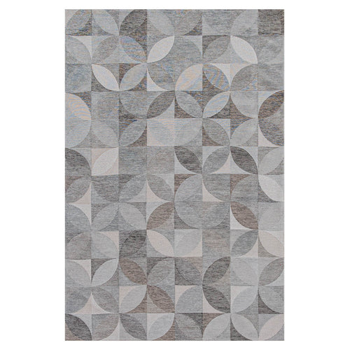 Lola&Moi vloerkleed Rock Crystal - zilver - 240x340cm