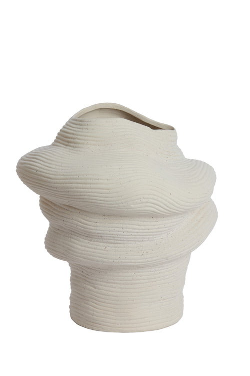 Light & Living vaas LUZZ - 33.5x32x34cm - wit - vtwonen shop