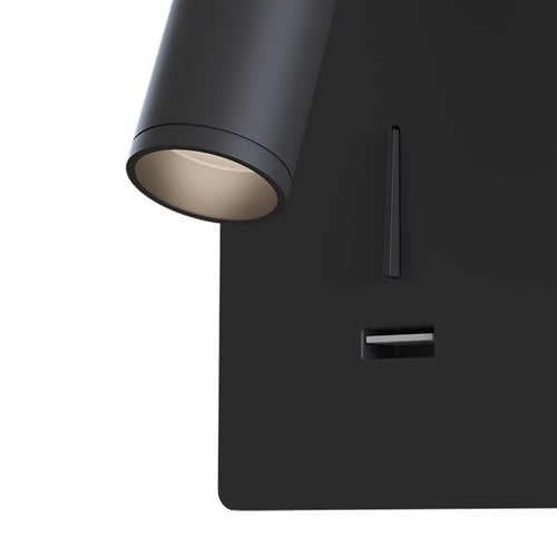 Maytoni wandlamp Mirax - Zwart - 7x6.5x18.6 cm